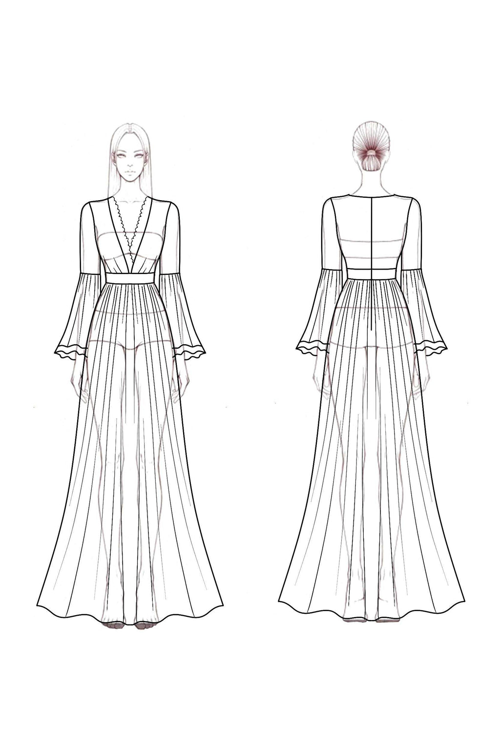 Bohemian Swing Dress Red V Neck Lace Maxi Dress