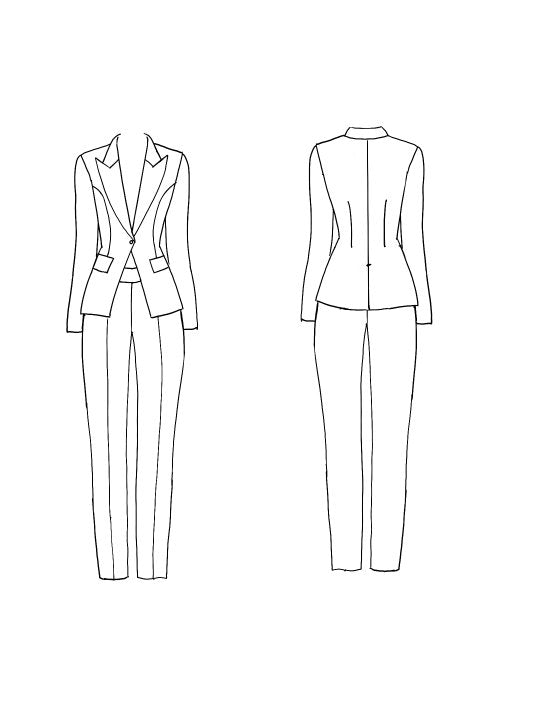 Party Champagne two Piece Blazer Suit and Pants