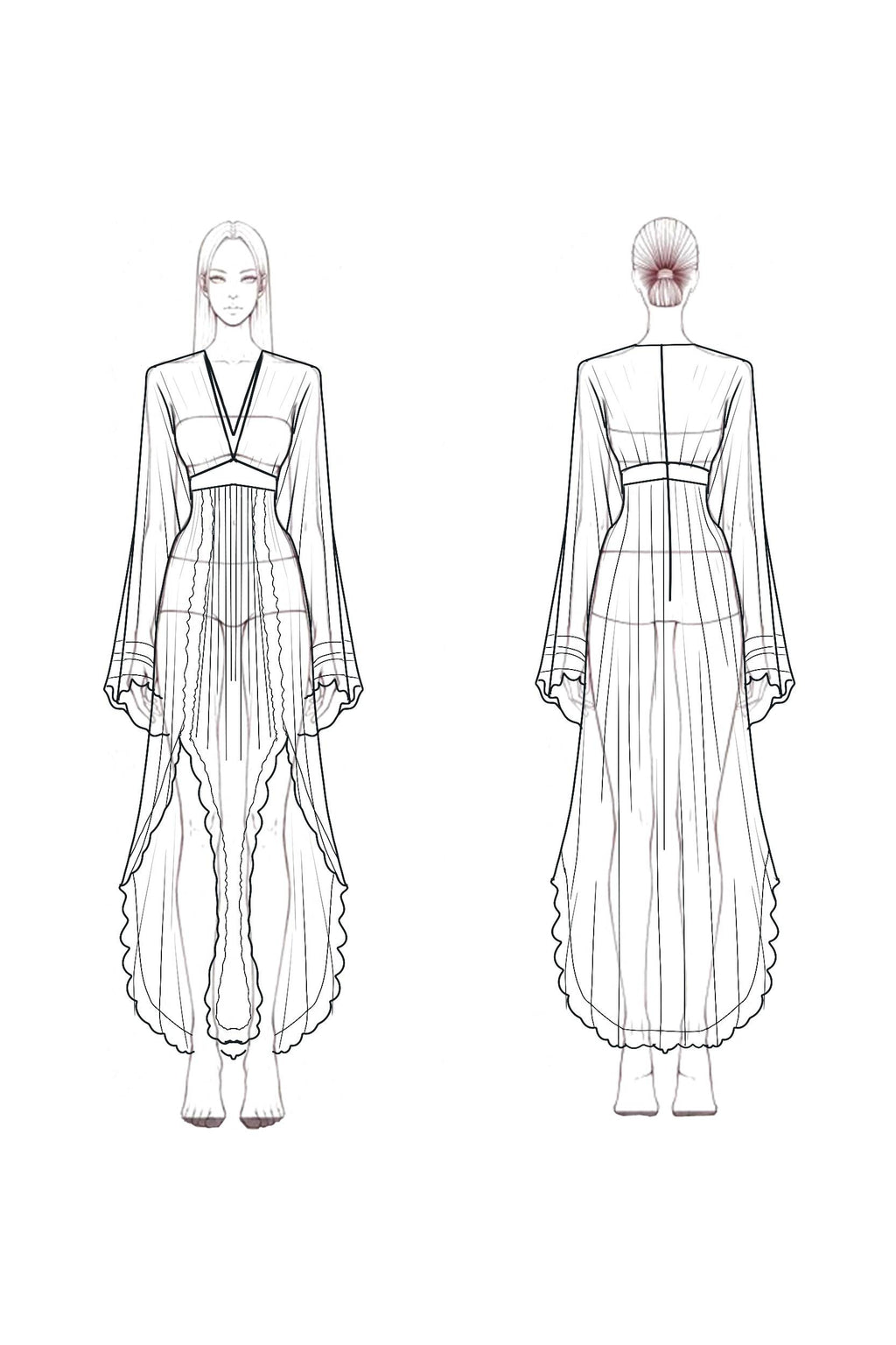 Bohemian Vacation Dress Burgundy Lace Long Sleeve Maxi Dress