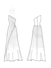 Formal Party Prom Dress One Shoulder Maxi Dress