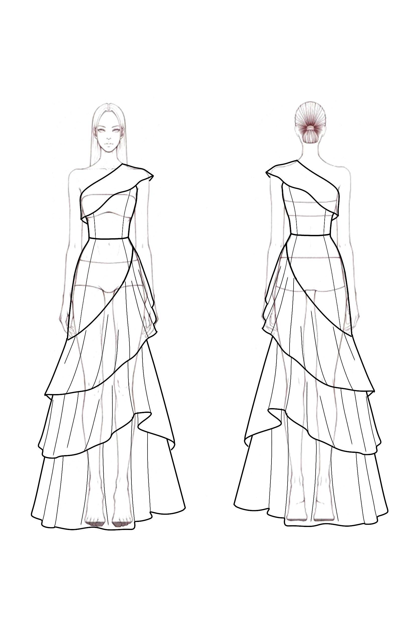 Formal Prom Tiered Maxi Dress White One Shoulder Maxi Dress