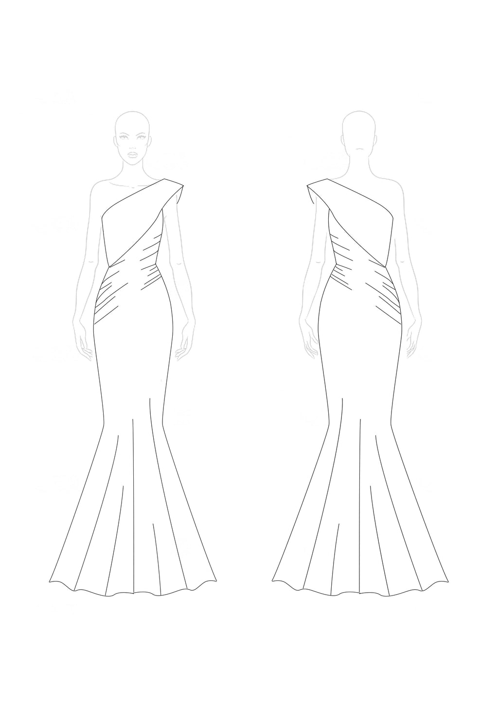 Formal Evening Sequin Dress Gold One-Shoulder Ruched Maxi Dress