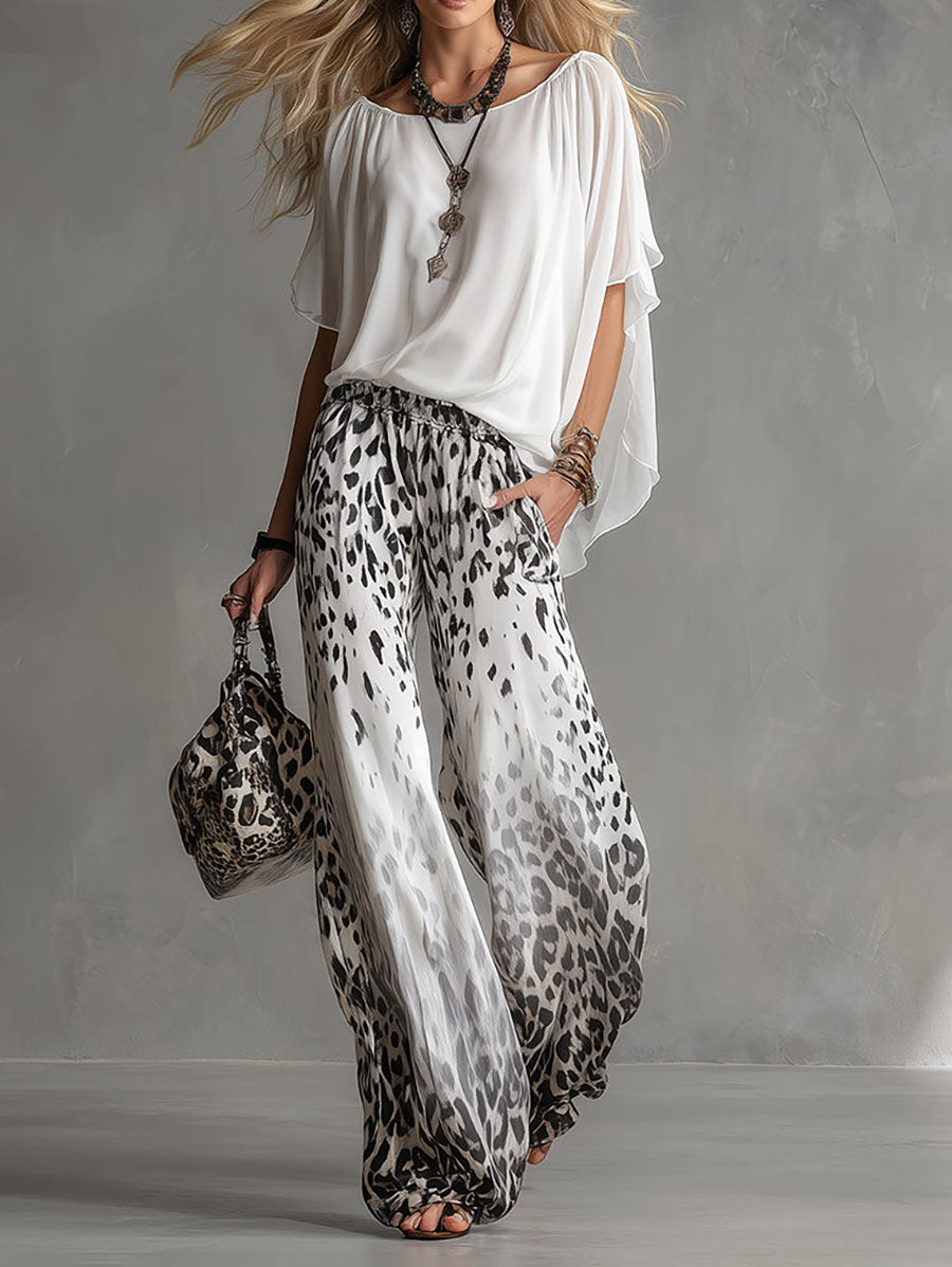 Batwing Sleeves Loose Pleated Solid Color Round-Neck Blouses&Shirts Tops