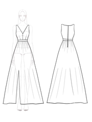 Vacation Dress Blue Deep V-Neck Sleeveless High Slit Maxi Dress