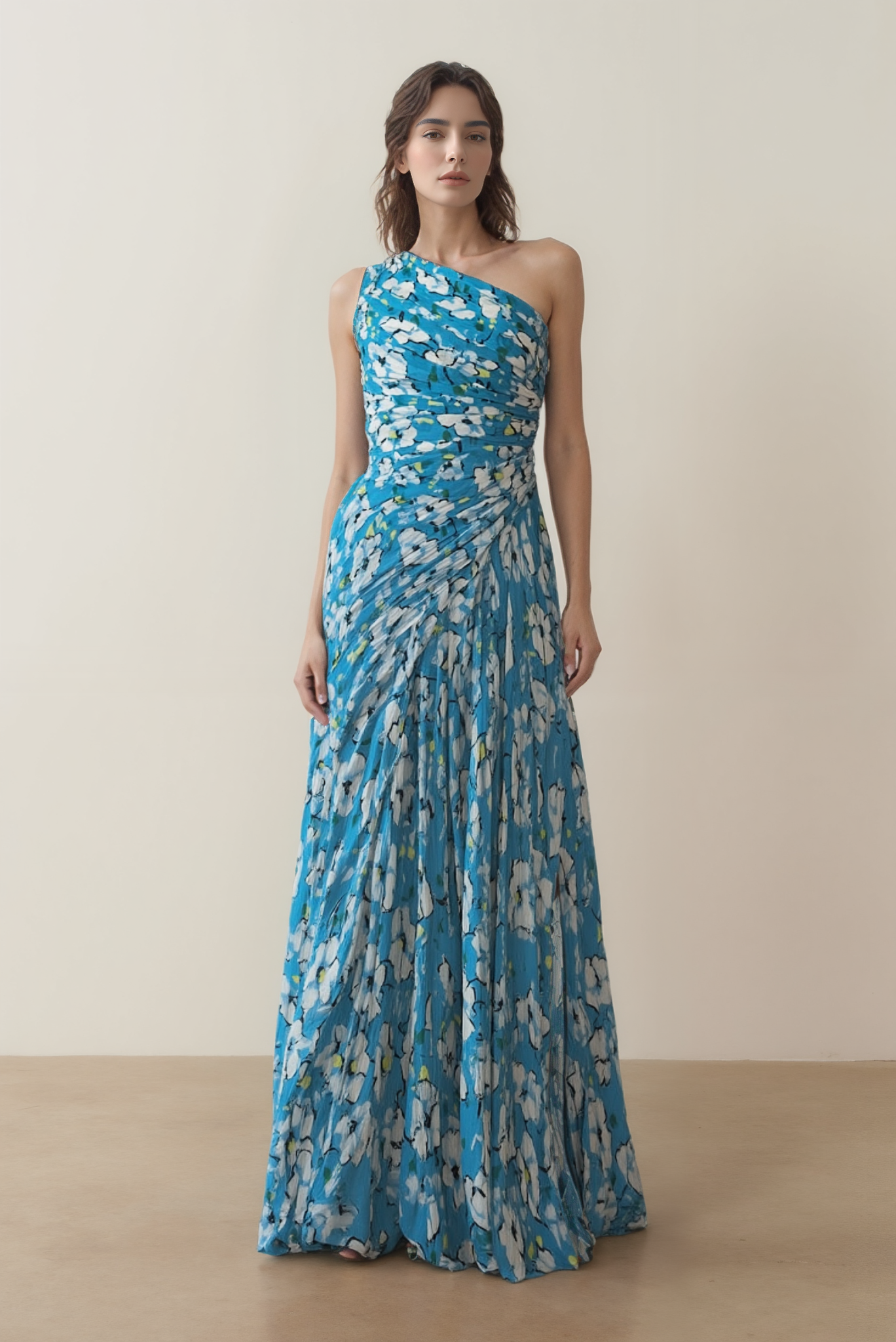 Formal Party Prom Dress One Shoulder Maxi Dress